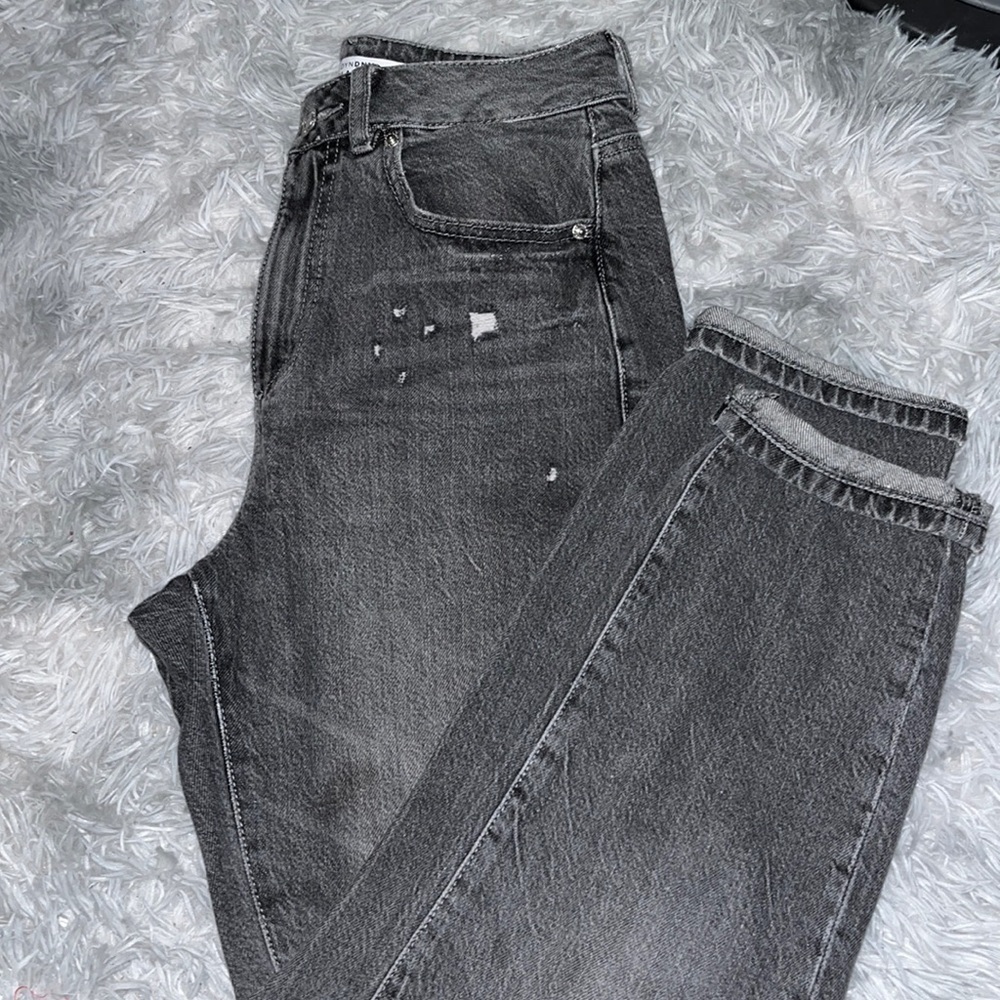 Mom Jeans from Dynamite! Size 26, Washed Black, Slightly Distressed!